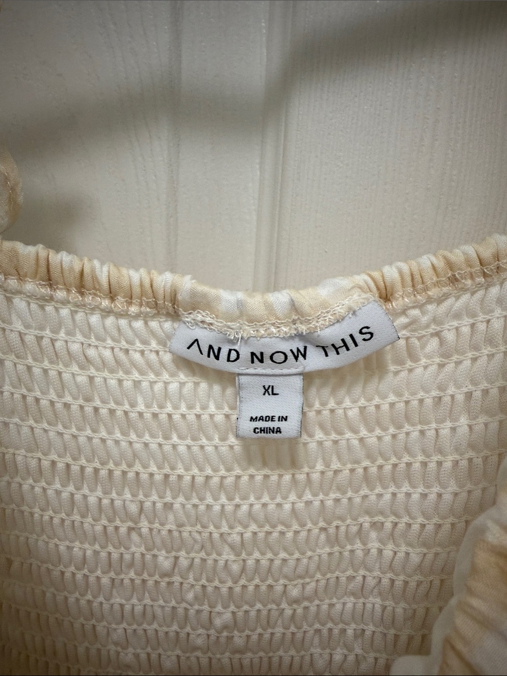 Women's Cream Maxi Dress with Ruffle Straps - Picture 7 of 7